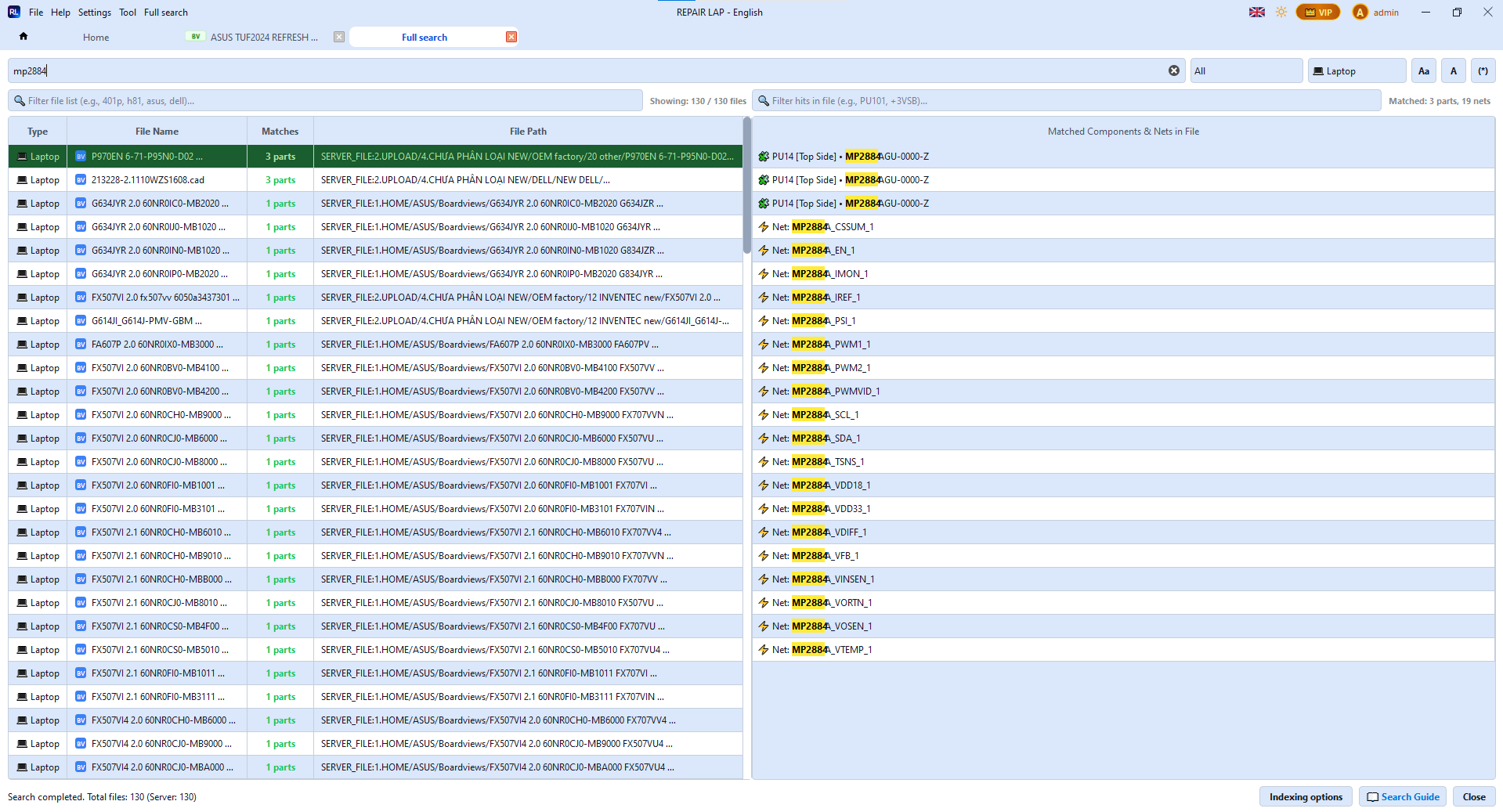 Full Search Tìm Linh Kiện Thay Thế